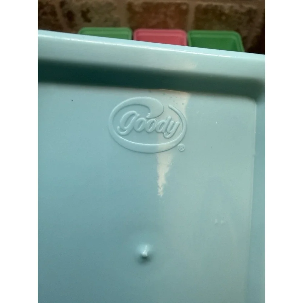 VTG Set Of 4 Goody Handi Boxes Storage Containers Pastel Colors Plastic Lids‎